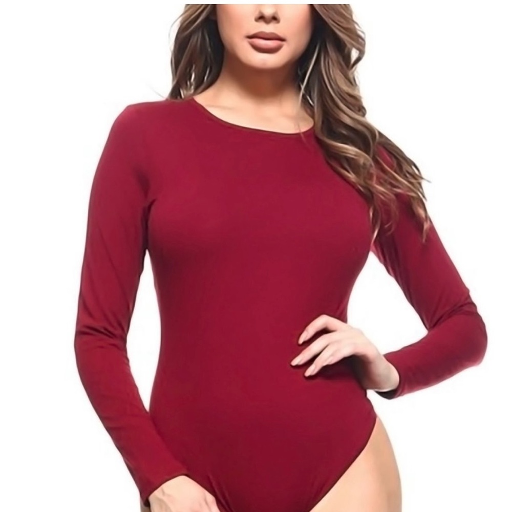 NWT Long Sleeve Open Back Bodysuit